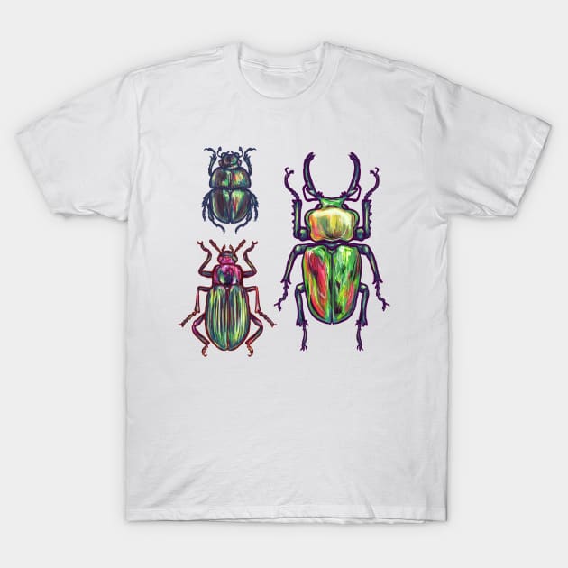 Jewel Beetles T-Shirt by Jewelia